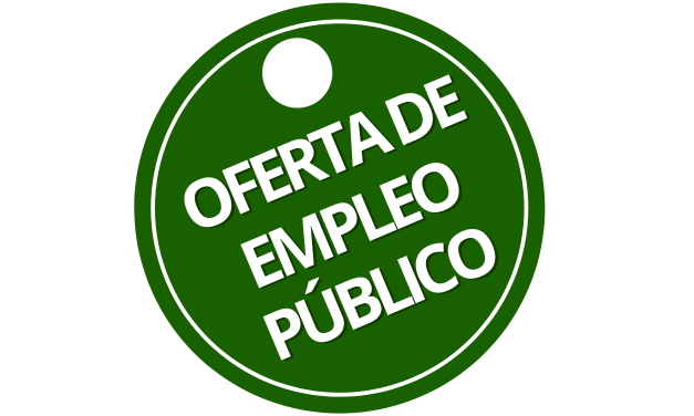 Etiqueta verde oscuro oferta de empleo público